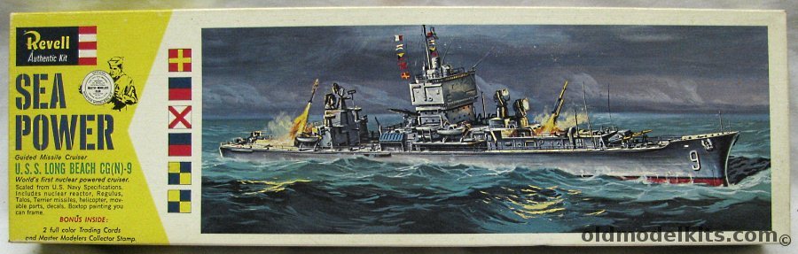 Revell 1/508 USS Long Beach CG(N)-9 - Nuclear Powered Cruiser Sea Power Issue, H424-169 plastic model kit